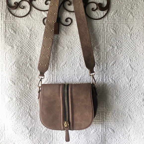 Madison West Tan Leather Bag - Picture 1 of 7